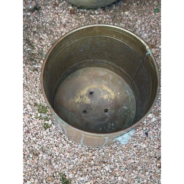 Early 1900s Jardiniere Brass Lion Motif Planter For Sale - Image 4 of 4