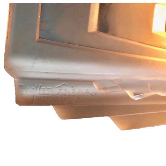 Art Nouveau Chandelier from Muller Frères Luneville, 1900s For Sale - Image 5 of 11