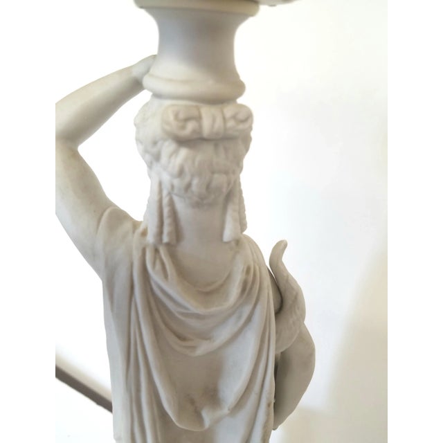 1950s Classical Parian Figure Table Lamp For Sale - Image 4 of 9
