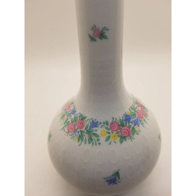 Beautiful porcelain Rosethal Porcelain Bud Vase with applied pastel flowers