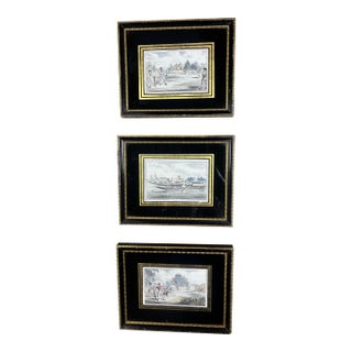 Framed English Sporting Drawings For Sale