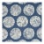 Schumacher Painted Circles Fabric in Indigo For Sale