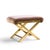 Warren Lloyd for Weiman Mid Century Brass X Base Stools - Pair For Sale In Chicago - Image 6 of 12