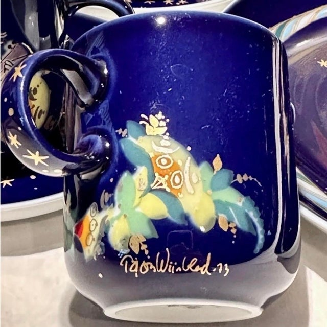 Vintage 1970s Rosenthal 1001 Nights Bjorn Wiinblad Demitasse Set Cups Saucers - Ser of 20 For Sale - Image 9 of 12