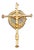 19.2k Gold Crucifix with Christ and Our Lady For Sale