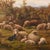 Hermann Julius Kornbeck, Landscape with Flock and Shepherd, 1800s, Oil Painting, Framed For Sale - Image 5 of 12