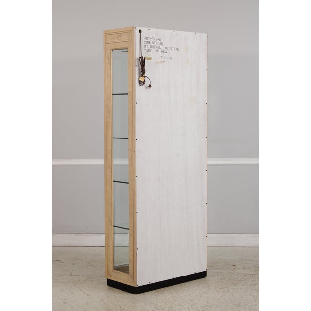 Drexel Heritage Burl Ash Campaign Curio Cabinet For Sale - Image 12 of 14