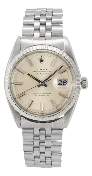 Vintage 1967 Rolex Datejust 36mm 1603 Jubilee Fluted Stainless Steel Watch