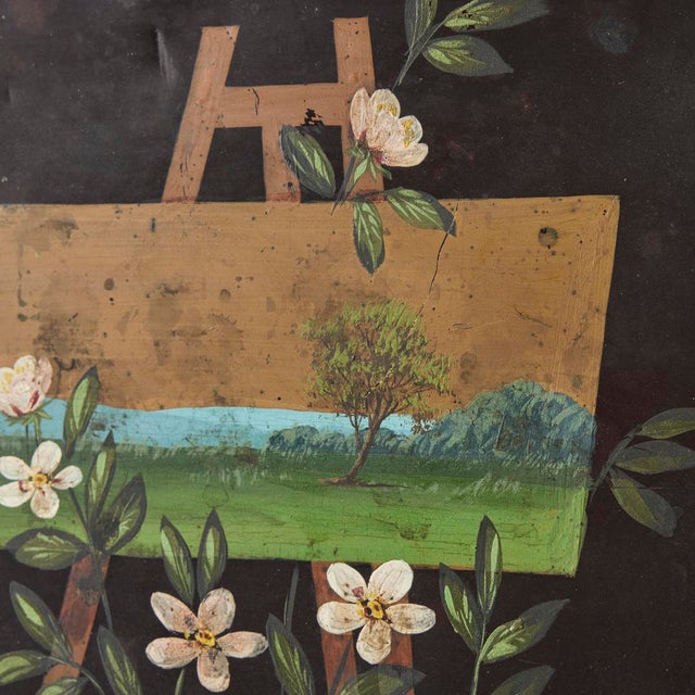 Folk Art Framed Vintage Still Life Painting, Unsigned For Sale - Image 3 of 5