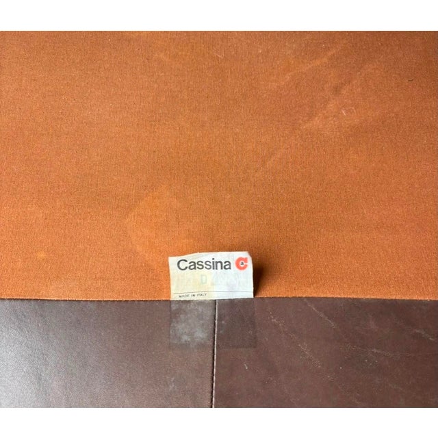 Leather Maralunga Two-Seater Sofa by Vico Magistretti for Cassina, 1980s For Sale - Image 6 of 7