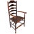 Wood English Georgian Oak Woven Seat Ladderback Armchair For Sale - Image 7 of 7