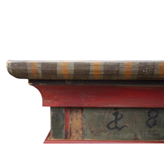 Alpine Blue Floral Painted Cupboard For Sale - Image 9 of 18