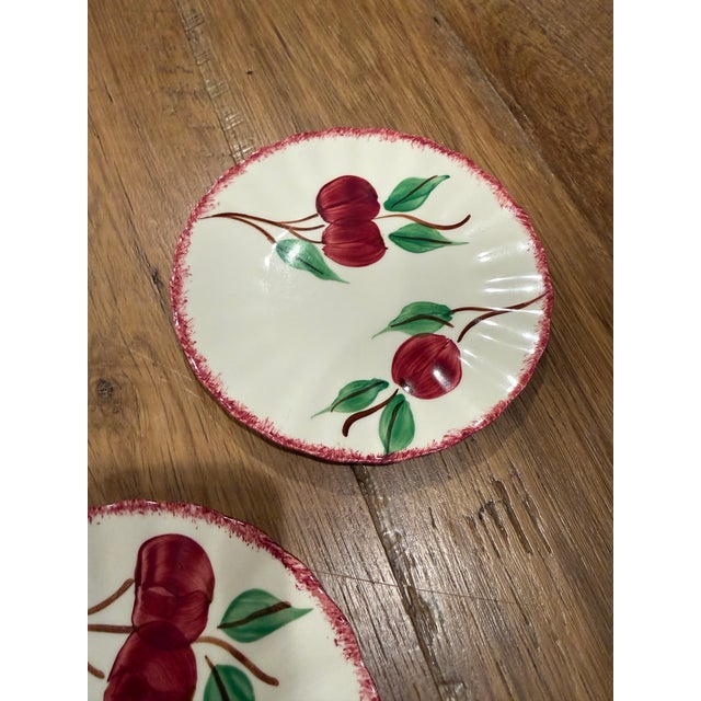 Vintage Blue Ridge Southern Potteries "Crab Apple" Bread & Butter Plates - Set of 4 For Sale - Image 4 of 8