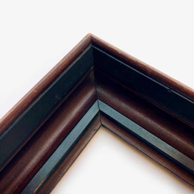 Victorian Antique Victorian Wood Picture Frame For Sale - Image 3 of 4