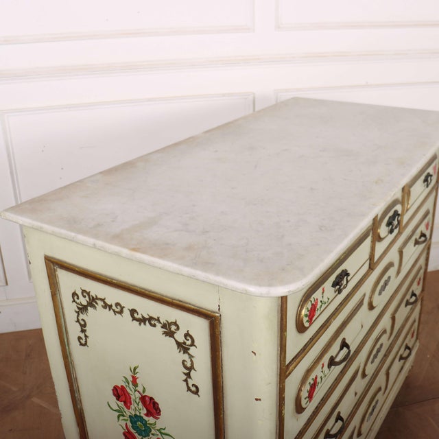 19th Century Spanish Commode in Oak and Marble, 1890s For Sale - Image 9 of 11