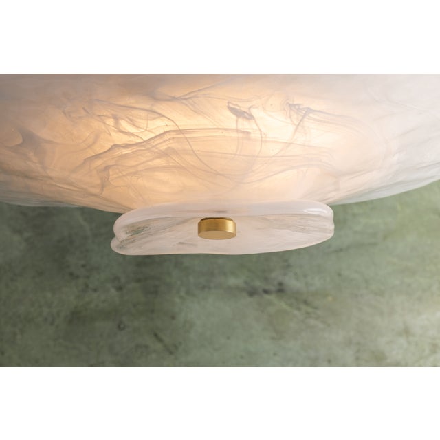 Metal Mitzi Starlie 16 in. 1 Light Flush Mount in Aged Brass Finish For Sale - Image 7 of 10