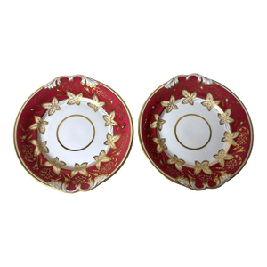 Napoleon III Pair of French “Porcelaine De Paris” Dessert Trays