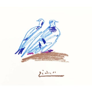 1968 Pablo Picasso Lithograph 57 Verwidwete Dove For Sale