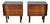 Art Deco Nightstands with Black Opaxit Glass, Czechoslovakia, 1940s, Set of 2 For Sale