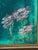 Contemporary Abstract Painting in Green in Antique Frame For Sale - Image 4 of 5
