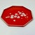 Mid-Century Boho Chic Octagonal Shaped Plastic Serving Tray With Cherry Blossom Design For Sale - Image 12 of 14