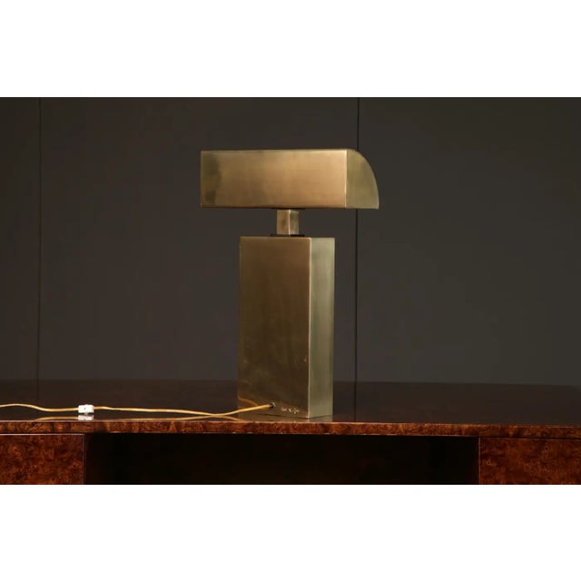 Karl Spinger 'Sculpture' Brass Table Lamp, C 1980, Signed For Sale In Los Angeles - Image 6 of 18