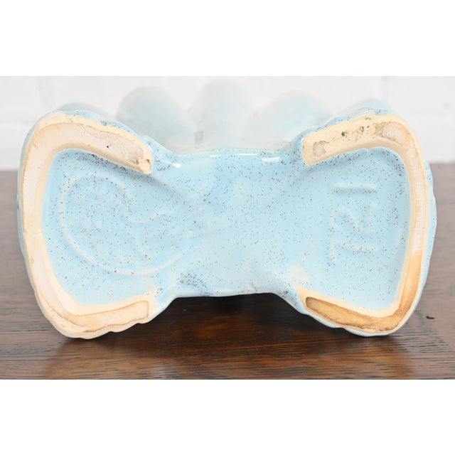 Vintage Art Deco Glazed Ceramic American Art Pottery Gladiola Vase by Brush McCoy For Sale - Image 10 of 12