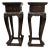 Pair of Mid 20th Century Chinese Carved Wood Pedestals With Lacquer Detailing For Sale