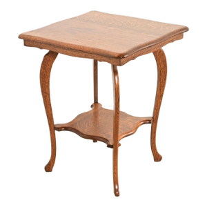 Antique Victorian Carved Oak Parlor Table or Side Table, Circa 1900