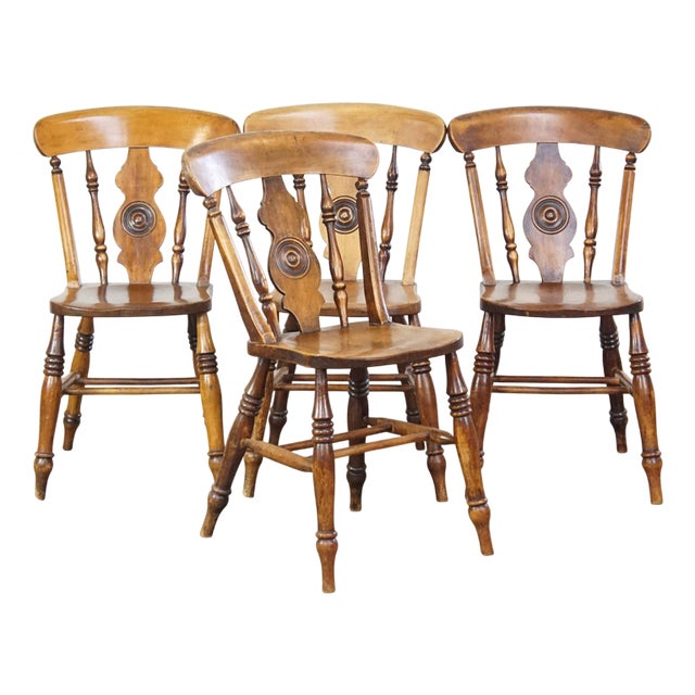 Mid-19th Century English Dining Chairs, Set of 4 For Sale