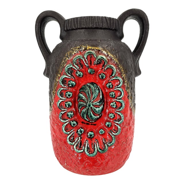 Vintage Ceramic Fat Lava Vase by Dümler & Breiden, 1960s For Sale