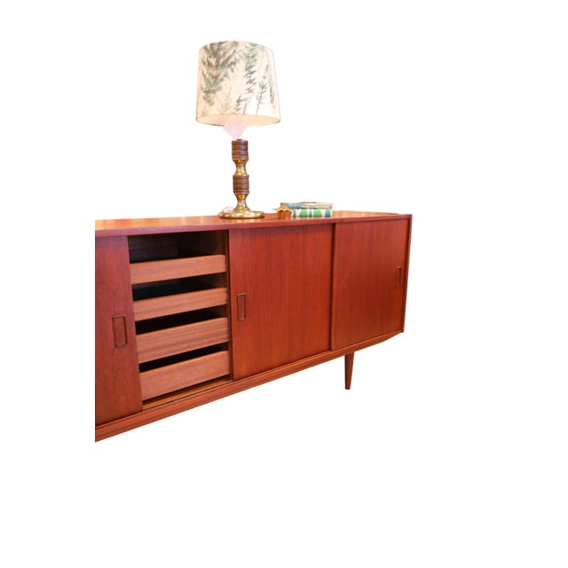 Vintage Danish Teak Sideboard with Sliding Doors, 1960 For Sale - Image 13 of 18