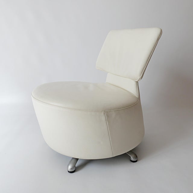Canta and Aki Swivel Armchairs in Leather by Toshiyuki Kita for Cassina, 2010s, Set of 2 For Sale - Image 16 of 18