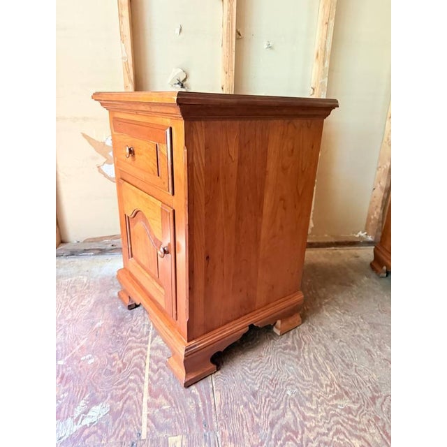 Late 20th Century Pair of Contemporary Style Solid Wood 1 Drawer Nightstands For Sale - Image 11 of 15