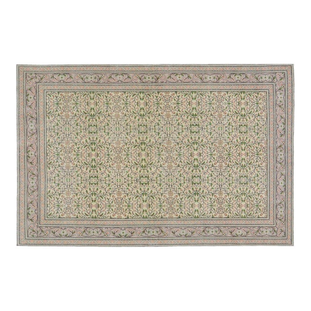 Vintage Turkish Anatolian Hand Knotted Wool Rug, 4'9''x7'1'' For Sale