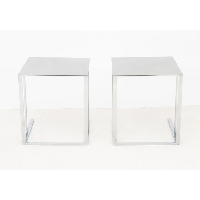Chrome Antonio Citterio X B&b Italia "Simplice" Tables, 2 For Sale - Image 8 of 11