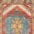 Textile Colorful Antique Oushak Runner With Medallion Design in Terracotta, Yellow & Teal Blue For Sale - Image 7 of 9