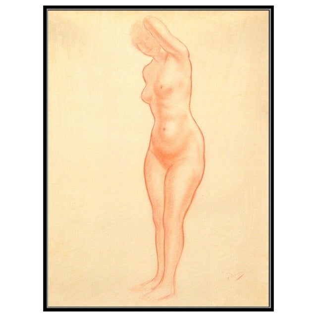 Message us to inquire about custom framing options! (Included for free with every purchase) The artwork here, "Femme Nue",...
