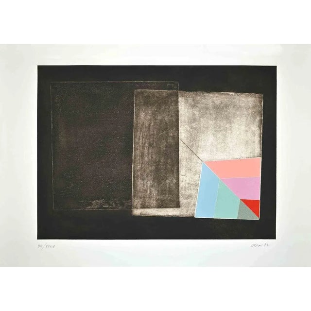 Abstract Composition is an original etching made by Eugenio Carmi (Genoa, 1920 - Lugano, 2016) in 1987. Good conditions....