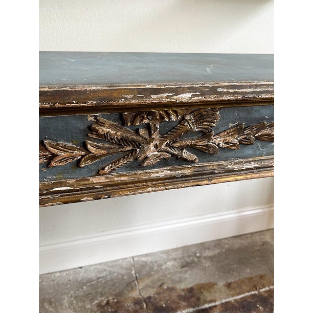 Mid 20th Century 20th Century Vintage Carved Painted Console For Sale - Image 5 of 5