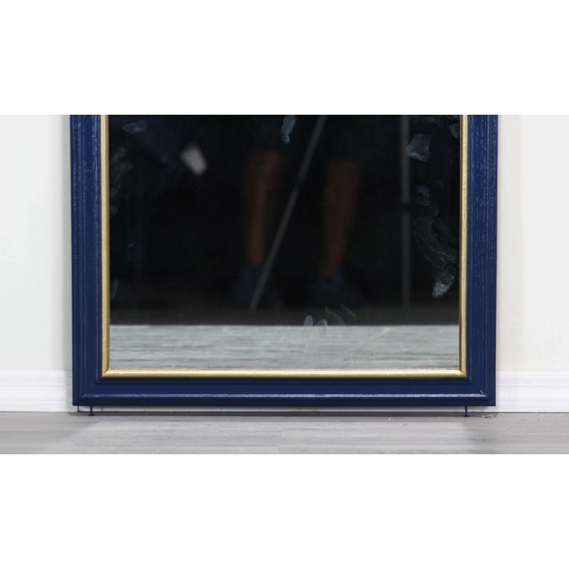 Mid-Century Modern Mid Century Blue and Gold Mirror For Sale - Image 3 of 5