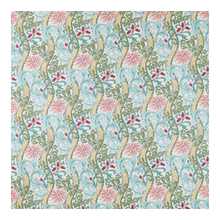 Morris & Co. Cornflower Fabric in Rose/Woad For Sale