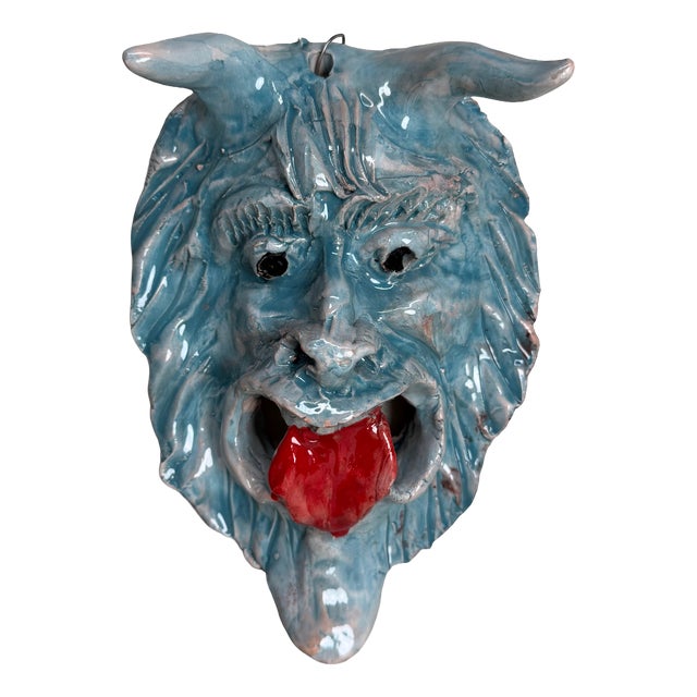 Apotropaic Ceramic Mask by Gennaro Condurso, Seminara, Italy, 2010s For Sale