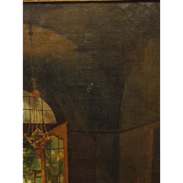 19th Century French Oil on Canvas, “La Fileuse D’Albano” After Claude Bonnefond For Sale - Image 17 of 17