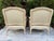 Late 20th Century Vintage 1990s Sam Moore Bergère Chairs in Ivory Genuine Leather, Whitewashed Maple Frame – Pair For Sale - Image 5 of 12