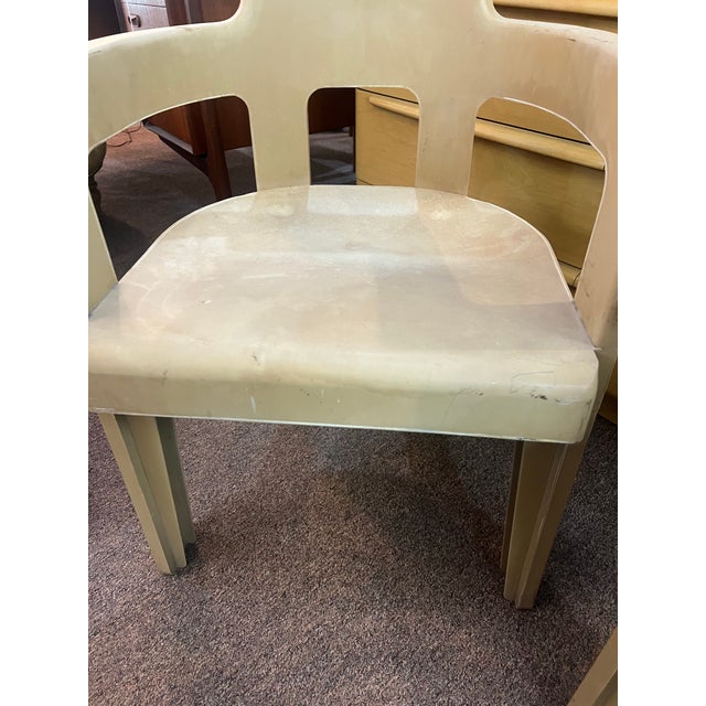 1960s Syroco Mid Century Modern Plastic Chairs Set of 2 Signed For Sale - Image 12 of 12