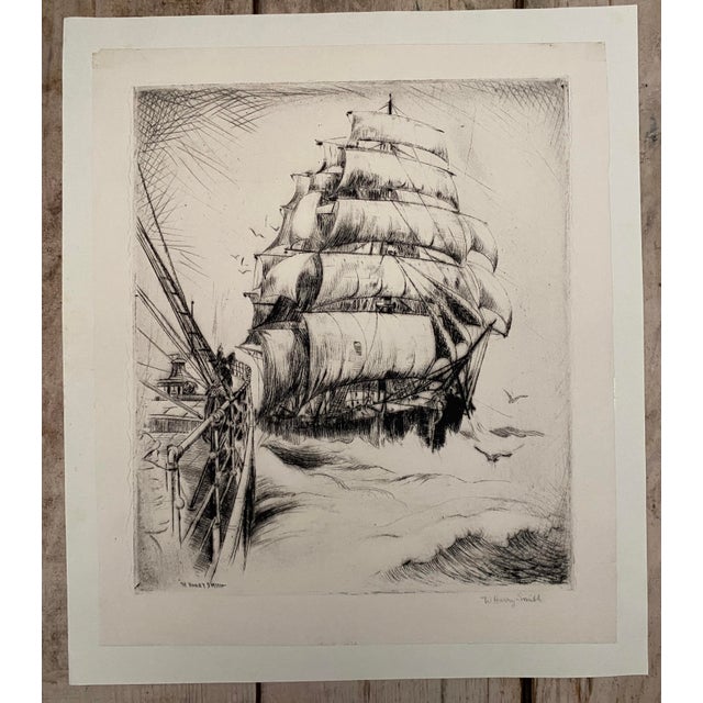 William Harry Smith Nautical Etching For Sale - Image 4 of 4