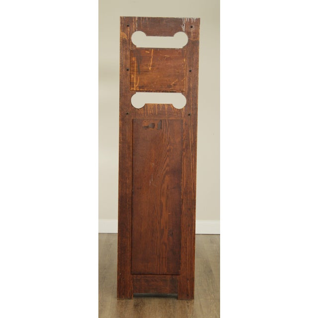 Antique Victorian Oak Narrow Hall Tree with Mirror Chairish