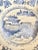 Vintage Hand-Painted Blue and White Chinoiserie Ruffle Bowl With Island Pagoda Scene. For Sale - Image 4 of 10
