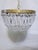 French Vintage French Style Crystal Basket Chandelier With Ornate Brass Crown For Sale - Image 3 of 12